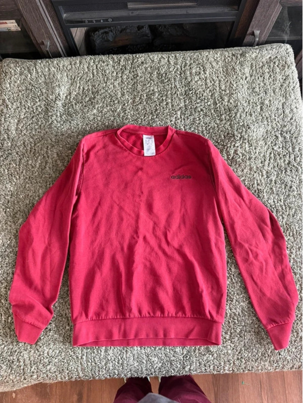 adidas Red Crewneck Sweatshirt Small